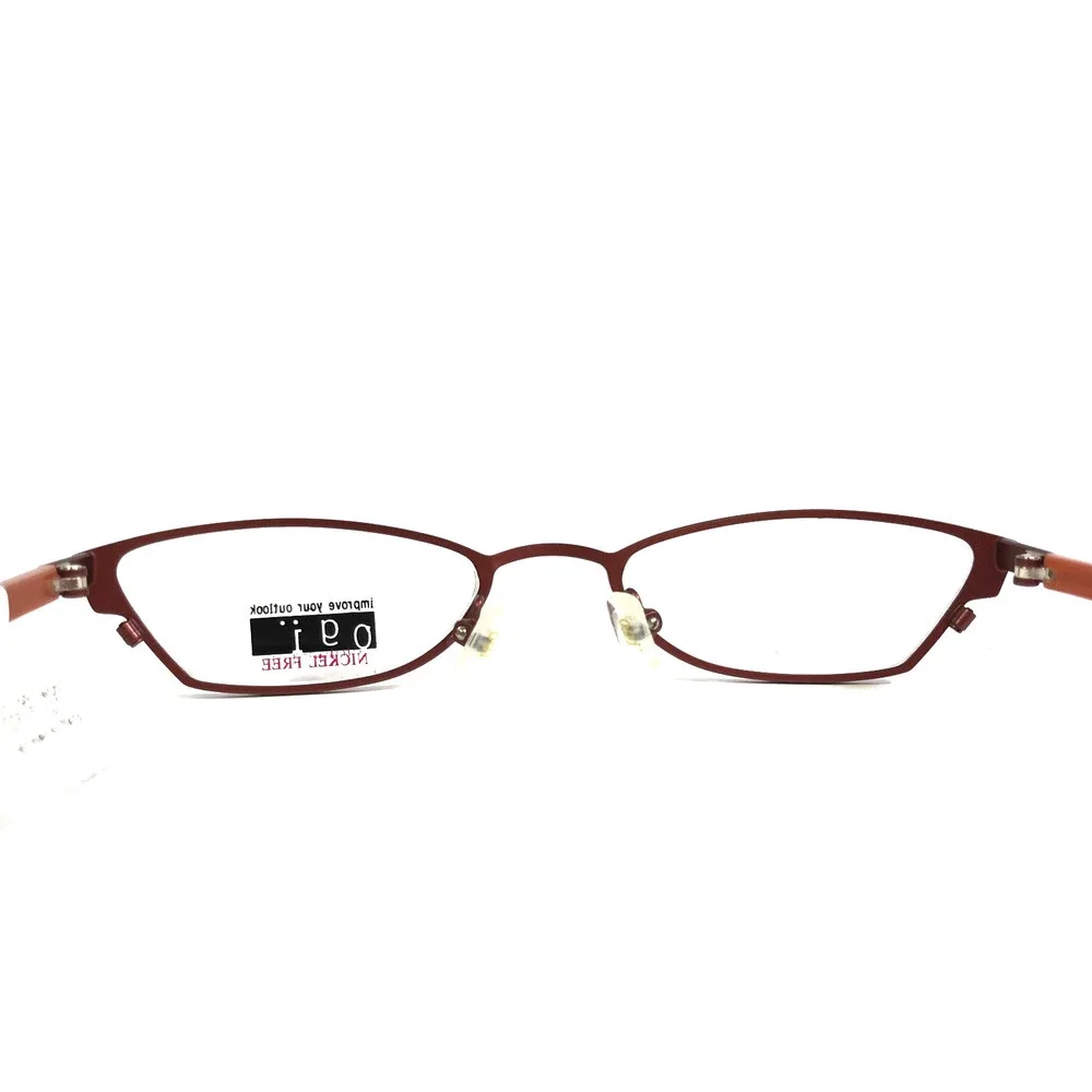 ogi Petite Eyeglasses Frames 9019 COL. 61 Burnt Orange Cat Eye 48-18-135